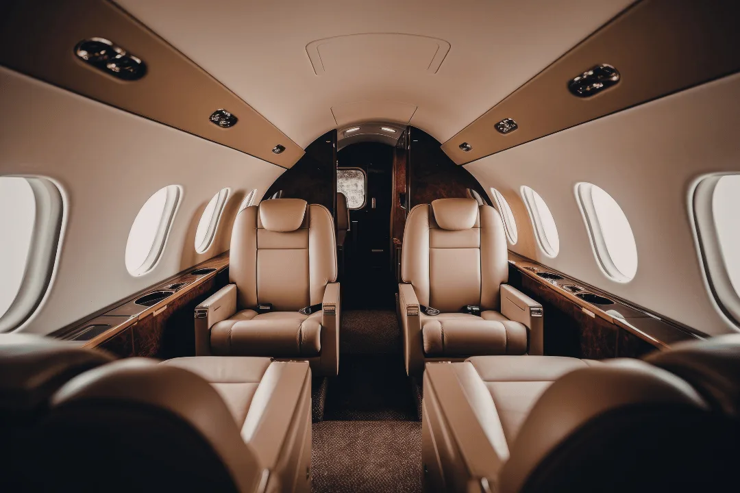 Business jet cabin interior
